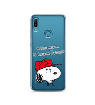 Snoopy Tasarımlı Süper Şeffaf Silikon Telefon Kılıfı Huawei Y6 (Prime) 2019
