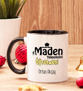 Maden Teknolojisi Öğretmenine Hediye Renkli Kupa Bardak