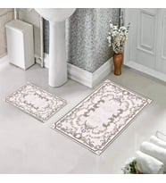 Banyo Halısı Ikili Klozet Takımı Kaymaz Tabanlı (60 xm x 100 cm + 40 cm x 60 cm) 