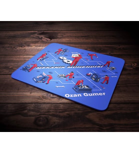 Kişiye Özel Mekanik Mühendisi Tasarımlı Mouse Pad (Renksiz)