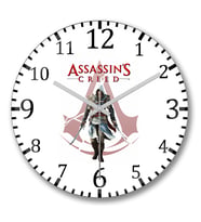 Assasin's Creed Duvar Saati Bombeli Gercek Cam