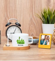 Gıda Mühendisi Fincan ve Turuncu Mini Fotoğraf Çerçevesi
