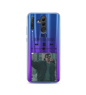 No.1 Mp3 Tasarımlı Süper Şeffaf Silikon Telefon Kılıfı Huawei Honor 20 Lite