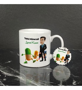 Tıbbi Mümessil Kupa Bardak ve Anahtarlık Set