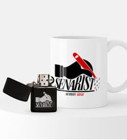 BK Gift Kişiye Özel Senarist Temalı Çakmak ve Kupa Hediye Seti - 1