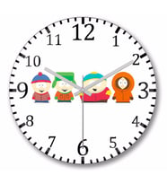 South Park Eric Cartman 010   Duvar Saati Bombeli Gercek Cam