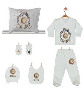 Pia Baby Gl 1909-08 İsme Özel Yastık Zıbın Set