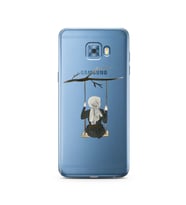 Salıncak Kız Tasarımlı Süper Şeffaf Silikon Telefon Kılıfı Samsung C5 Pro  