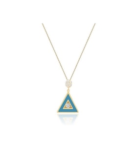 Diamond Line-Gülaylar Altın 14 Ayar Üçgen Kolye