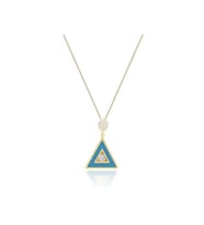 Diamond Line-Gülaylar Altın 14 Ayar Üçgen Kolye