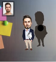 Kişiye Özel Patron Karikatürlü Ahşap Magnet Bay-25