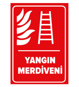 MIGNATIS - Yangın Merdiven Levhası - Sac Malzeme 25x35cm