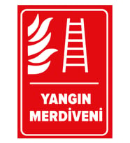 MIGNATIS - Yangın Merdiven Levhası - Sac Malzeme 25x35cm