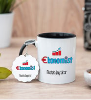 Ekonomist Siyah Kupa Bardak Ve Anahtarlık Set