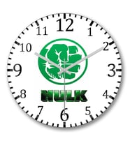 Hulk  Modelo Duvar Saati Bombeli Gercek Cam