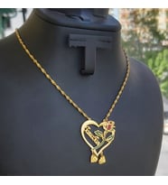 925 Ayar Gümüş 24 Ayar Altın Kaplama İsimli Kolye (Gold)