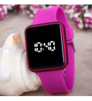 Touche Watch Fuşya Renk Silikon Kordonlu Dokunmatik Led Bayan Saat ST-303731