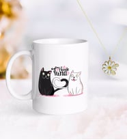 BK Gift Kişiye Özel Sevgililer Günü Kupa ve Çift İsimli Papatya Kolye-135 (Model 1)
