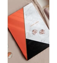Mermer Defter Çizgili Mercan 17x24cm