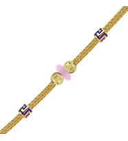 Altın Pembe Taşlı Charm Bileklik