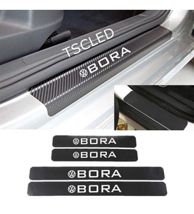Volkswagen Bora Karbon Kapı Eşiği Koruma Sticker (4 Adet)