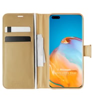 Microsonic Huawei P40 Pro Kılıf Delux Leather Wallet Gold