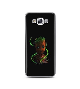 Baby Groot Tasarım Süper Şeffaf Silikon Telefon Kılıfı Samsung E7