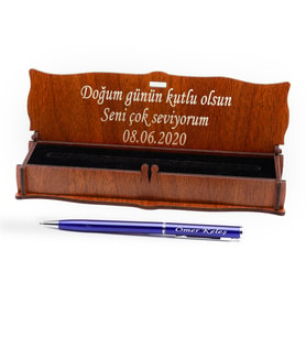 Ahşap kutulu Tükenmez Kalem
