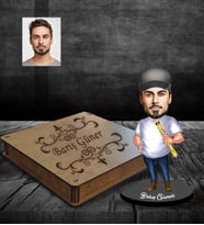 Kişiye Özel Mühendis Karikatürlü Ahşap Biblo Kutulu Bay-2