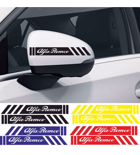 Alfa Romeo 33 ayna sticker etiket şerit - spor tuning görünüm 1pakette 4 renk