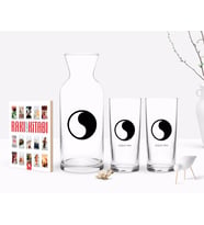 BK Gift Kişiye Özel Renkli Baskılı İsimli İkili Rakı Bardağı Karaf ve Cep Kitabı Hediye Seti-125 (Model 1)