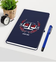 BK Gift Kişiye Özel Avukat Temalı Lacivert Defter Kalem Seti - 2