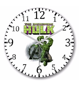 Hulk   Duvar Saati   Bombeli Gercek Cam
