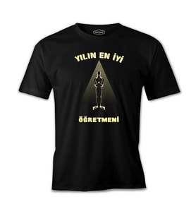 Yılın Öğretmeni Oscar Öğretmenler Günü Siyah Erkek Tshirt