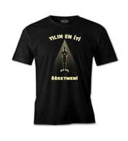 Yılın Öğretmeni Oscar Öğretmenler Günü Siyah Erkek Tshirt