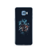 Uzay Boşluğu Tasarım Süper Şeffaf Silikon Telefon Kılıfı Samsung C5 Pro  