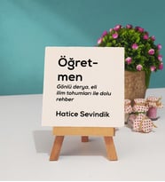 Öğretmen Dekoratif Taş Baskı