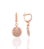 Söğütlü Silver Gümüş rose Osmanlı tuğralı küpe