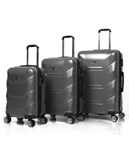 Ox Exclusive 3 lü Antrasit Valiz Seti (Büyük+Orta+Kabin) (Siyah)