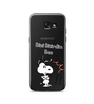 Snoopy Tasarımlı Süper Şeffaf Silikon Telefon Kılıfı Samsung A5 (2015)