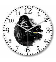 Darth Vader  The Dark Side Duvar Saati Bombeli Gercek Cam