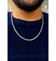925 Ayar Gümüş Erkek Kral Zincir