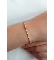 Dorica Toplu Sade Altın Bileklik