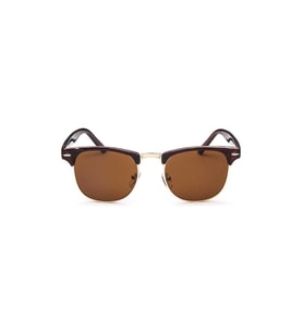 Unisex Cat Eye Güneş Gözlügü Clubmaster Klasik Retro Gold Kahverengi