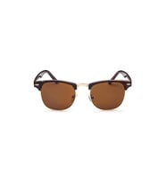 Unisex Cat Eye Güneş Gözlügü Clubmaster Klasik Retro Gold Kahverengi