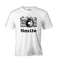 Smile Beyaz Erkek Tshirt