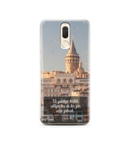 Galata Tasarımlı Süper Şeffaf Silikon Telefon Kılıfı Huawei Mate 10 Lite
