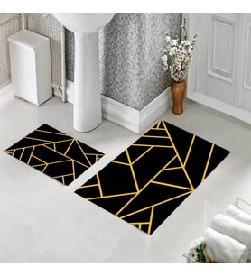 Banyo Halısı Ikili Klozet Takımı Kaymaz Tabanlı (60 xm x 100 cm + 40 cm x 60 cm) 