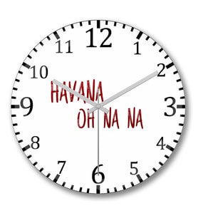 Cabello Havana Duvar Saati Bombeli Gercek Cam