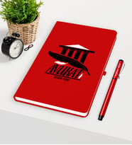BK Gift Kişiye Özel Avukat Temalı Kırmızı Defter Kalem Seti - 3